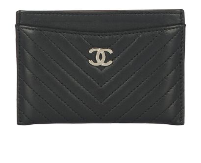 Chanel Chevron Card Holder, front view